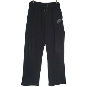 Sean John Mens Black Fleece Pajama Sleep Pants Size M Embroidered Logo Y2K retro